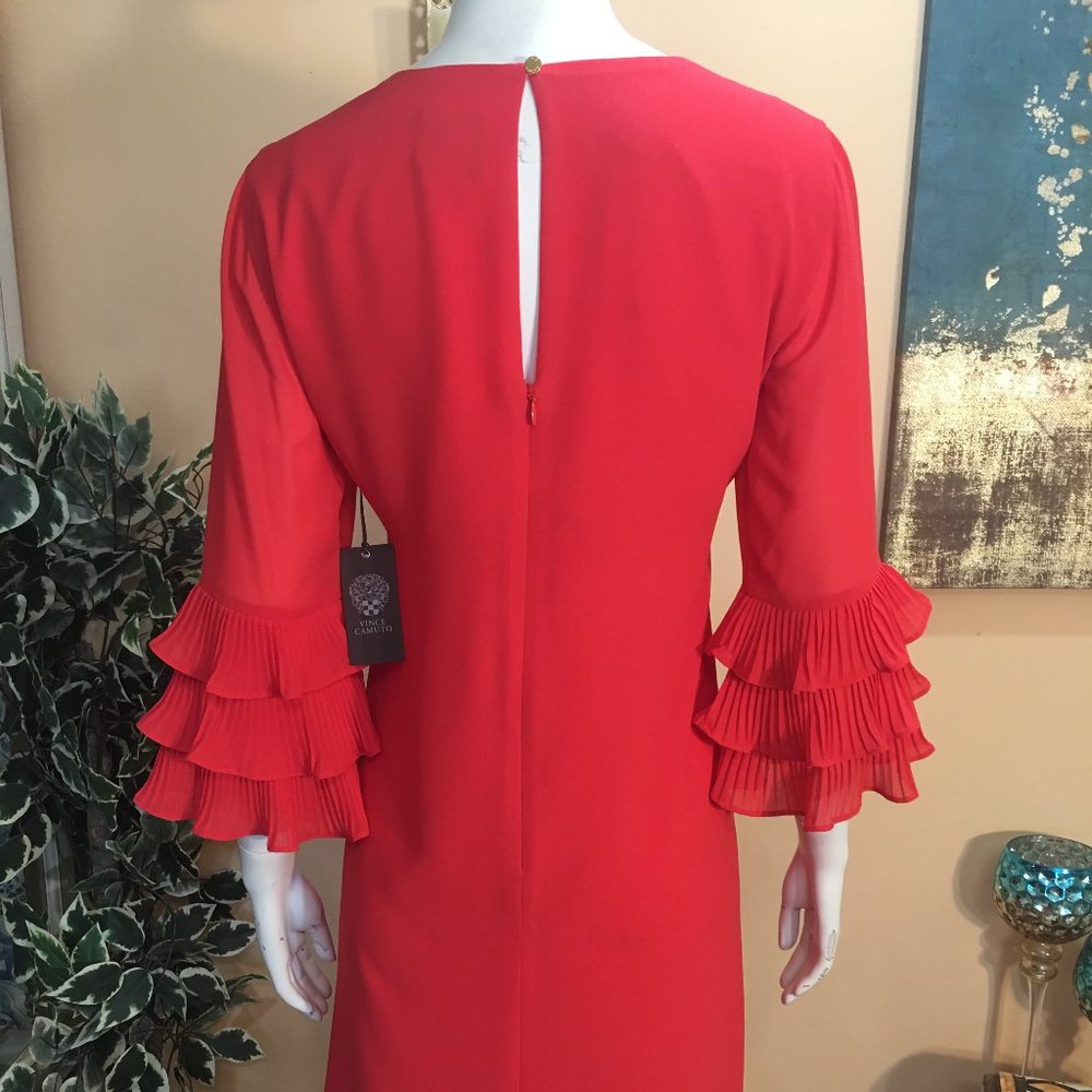 Vince Camuto Coral Chiffon Shift Dress size6&4 - Picture 10 of 15